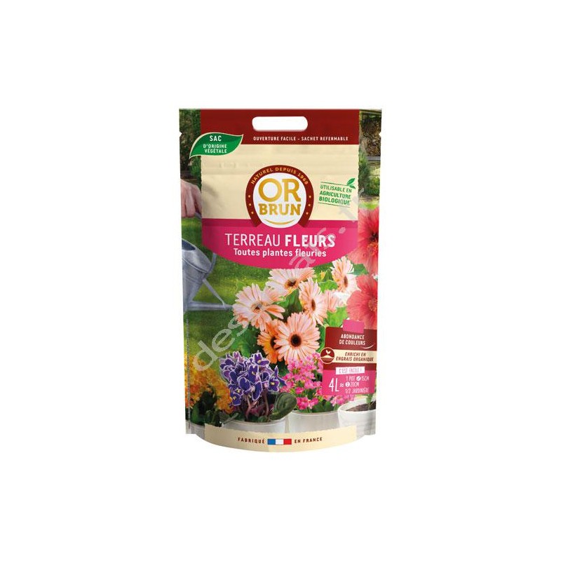 Or brun Terreau fleurs 4l