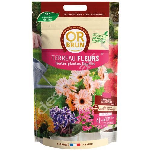 Or brun Terreau fleurs 4l