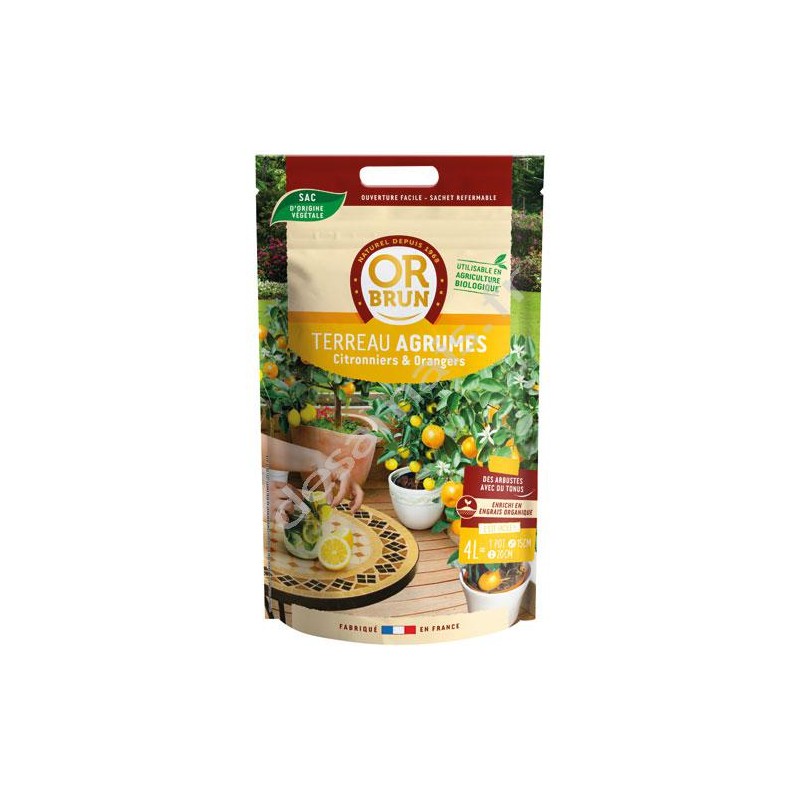 Or brun Terreau agrumes 4l