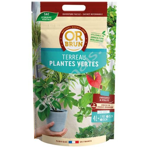 Or brun Terreau plantes vertes 4l