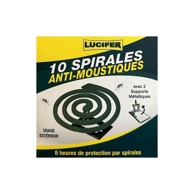 Lucifer Boite de 10 spirales anti moustiques + 1 support