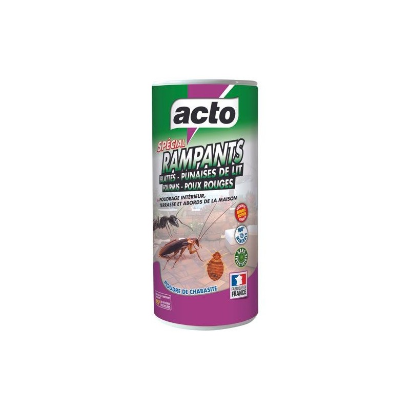 Acto Poudre de chabasite insectes rampants 100g