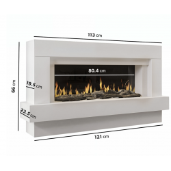 Chemin'Arte Cheminée électrique Linéa à poser - Son du crépitement des flammes - Image 3
