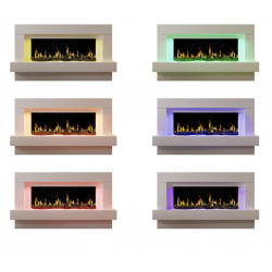 Chemin'Arte Cheminée électrique Linéa à poser - Son du crépitement des flammes - Image 4