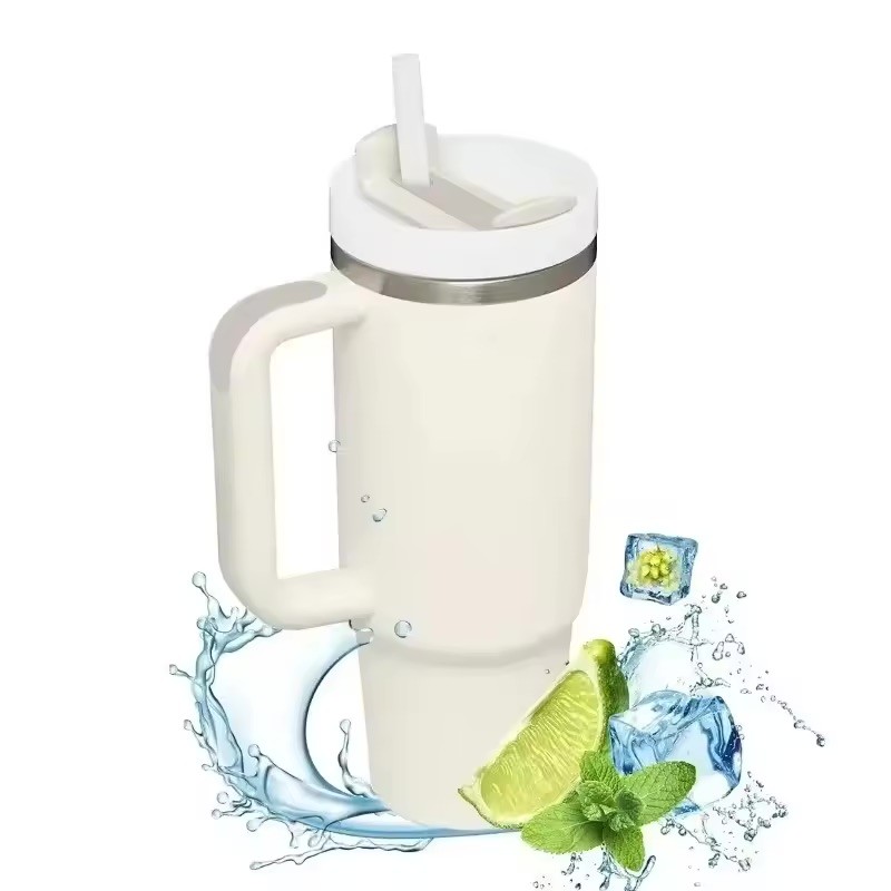 FranceBricoDeco Thermos en acier inoxydable avec poignée - 1,2L