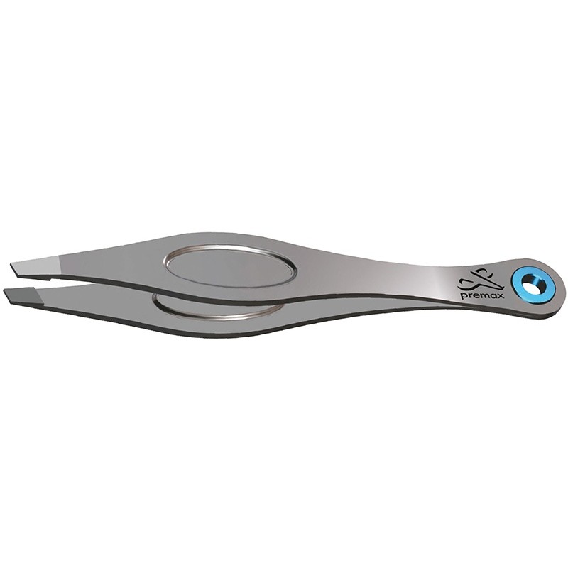 Premax Pince à épiler sablée 100 mm bords biais