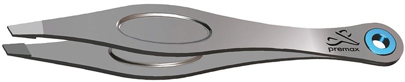 Premax Pince à épiler sablée 100 mm bords biais