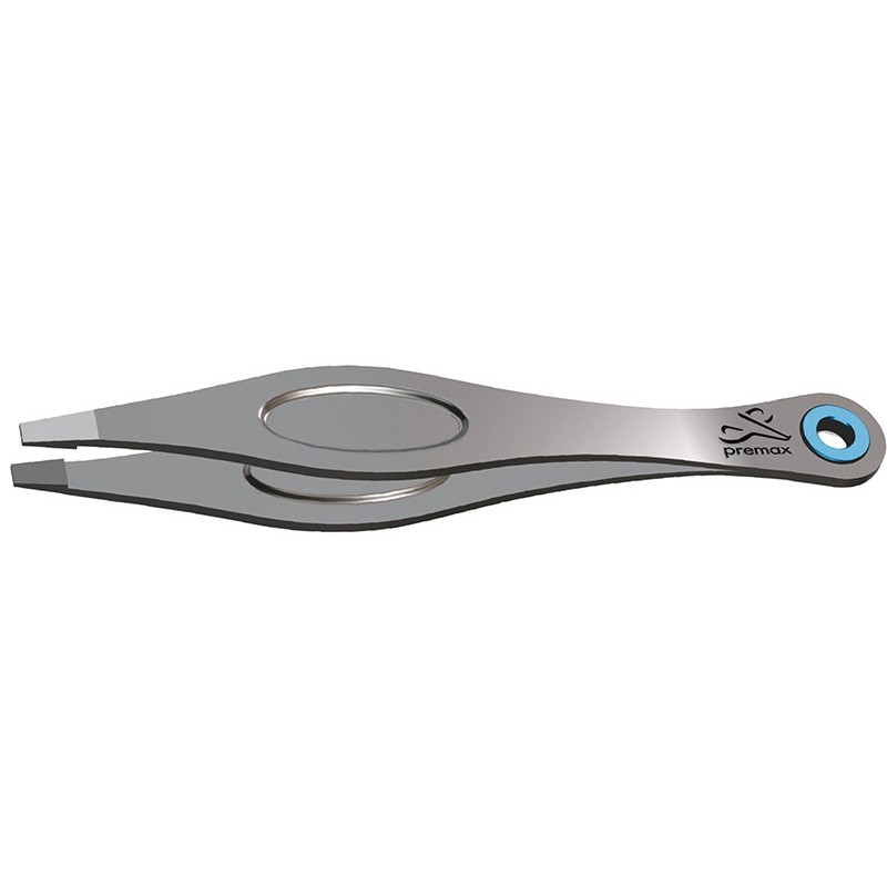 Premax Pince à épiler sablée 100 mm bords droit