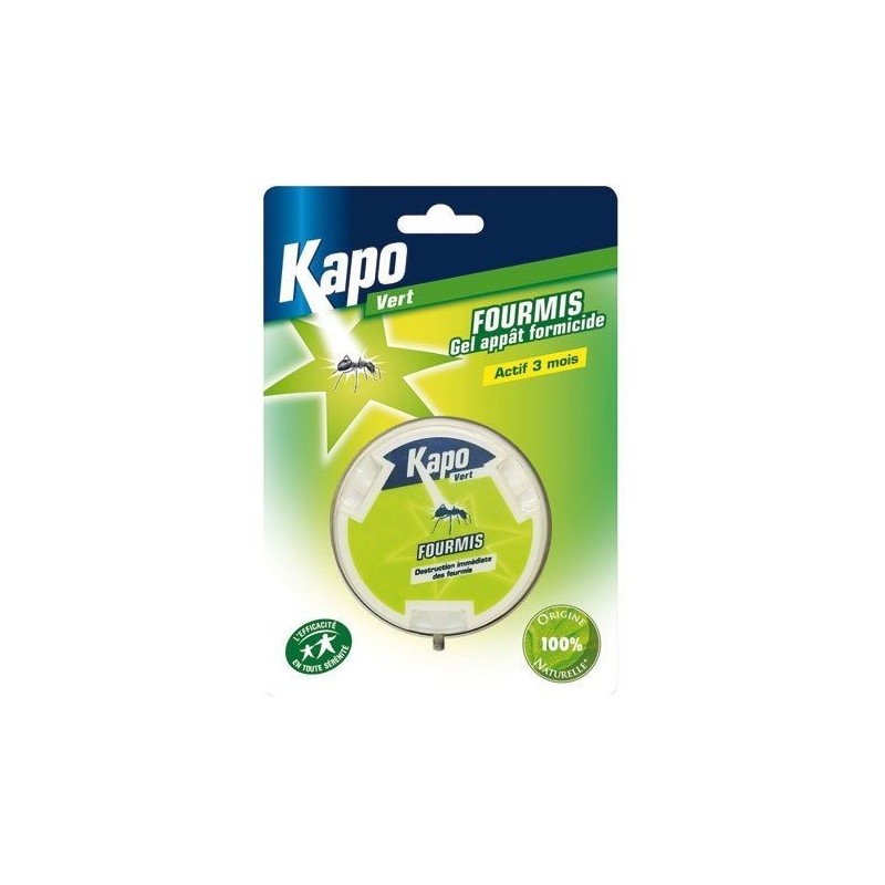 Kapo Fourmis gel appât 100% naturel boîte 10g Kapo Vert