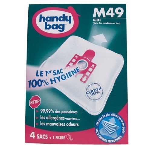 HANDY BAG Sac aspirateur non tissé x4 miele m49