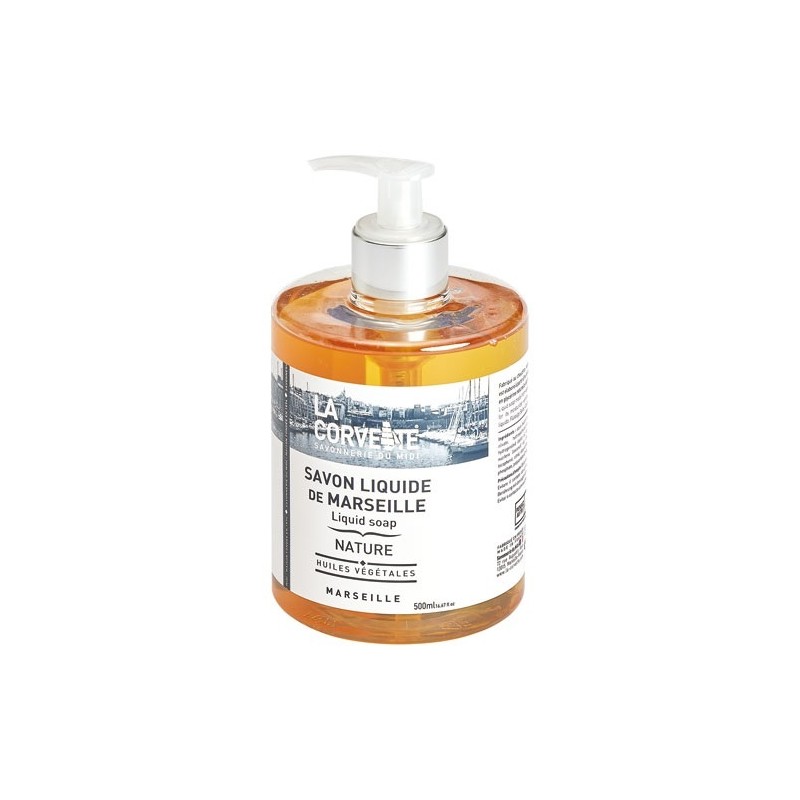 LA CORVETTE Savon liquide de Marseille sans parfum - 500 ml