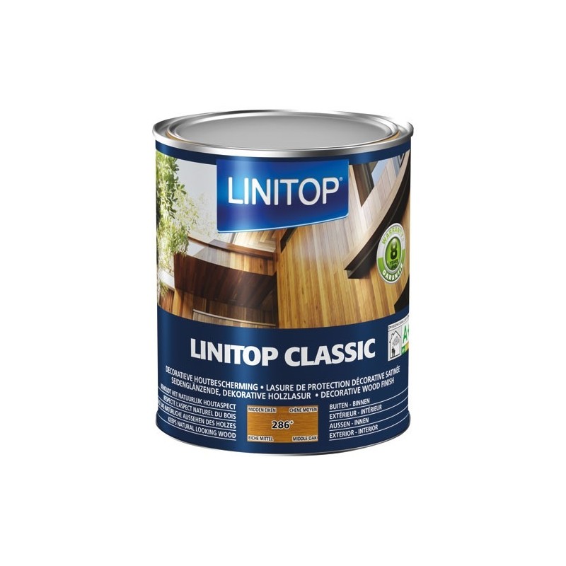 LINITOP Classic lasure satin 1 L chêne moyen