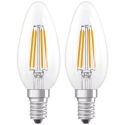 Led flamme verre clair e14...