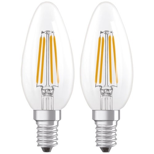 OSRAM Led flamme verre clair e14 3.4w 470lm chaud boite de 2