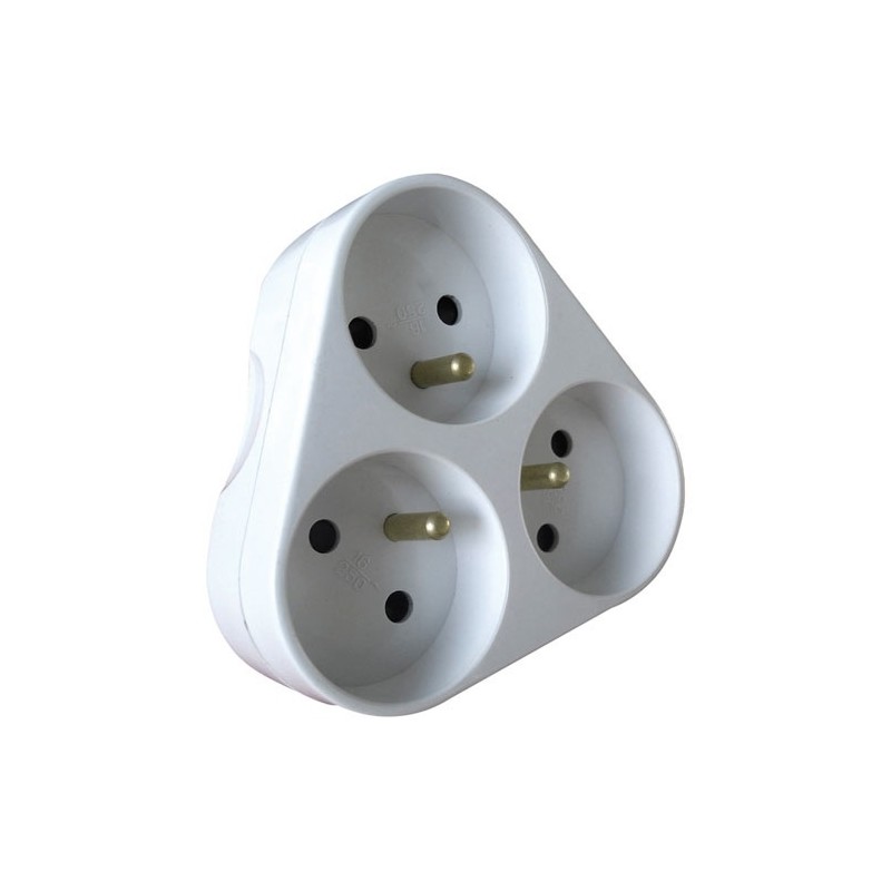 Zenitech Triplite 2p+t 16a triangle blanc vrac