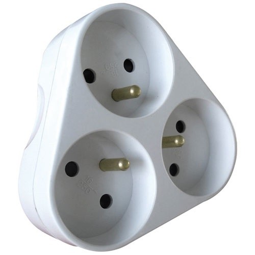 Zenitech Triplite 2p+t 16a triangle blanc vrac