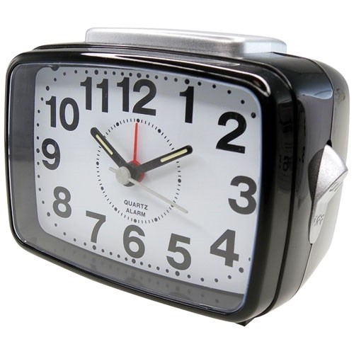 KATIME Réveil à quartz silencieux lumière + bip crescendo