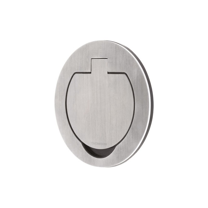 Protec Prise de sol étanche ronde 2P+T 16A IP55 métal brossé