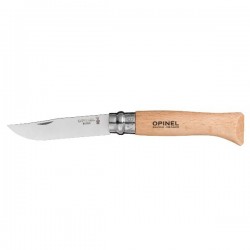 Opinel Couteau de poche fermant Hêtre Naturel - Tradition N°8 Inox + Etui Alpine - Image 2