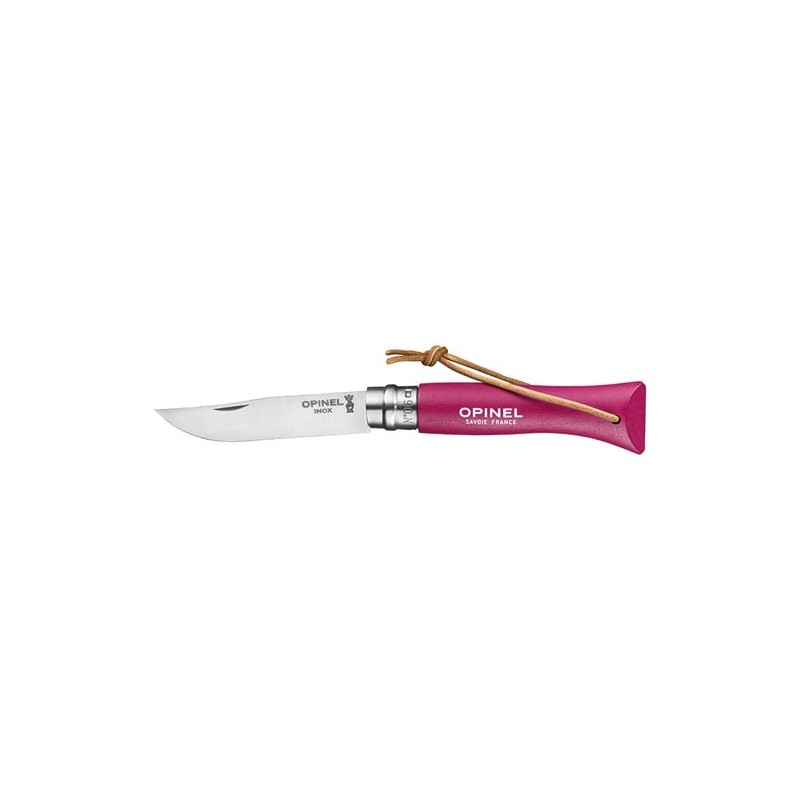 Opinel Couteau Framboise - Baroudeur N°6 Colorama