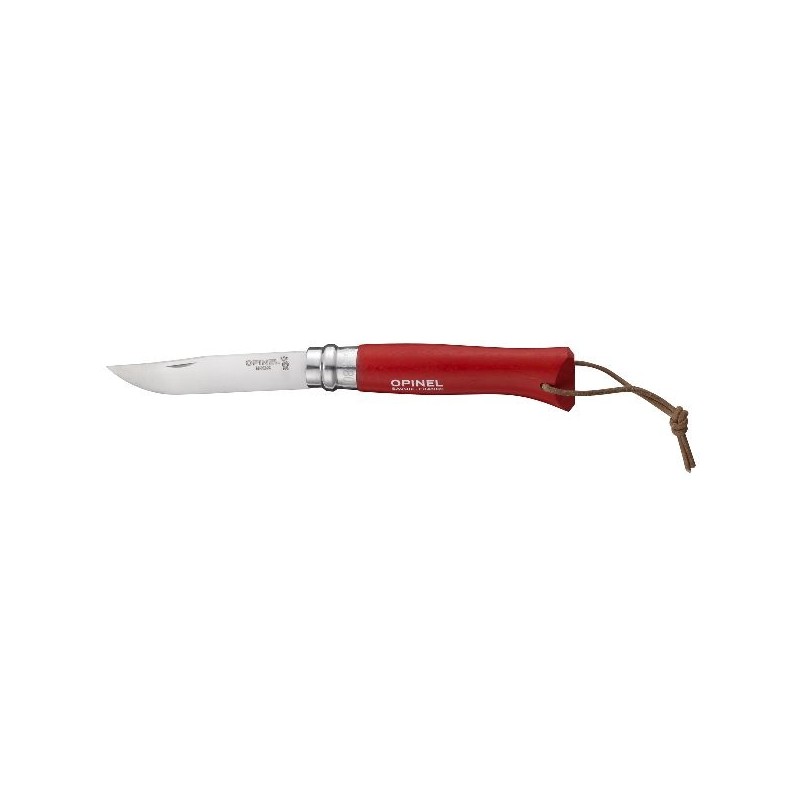 Opinel Couteau Rouge - Baroudeur N°8 Colorama