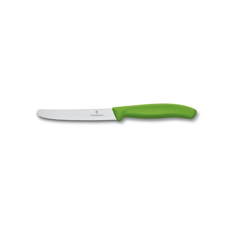 Victorinox Lot de 2 couteaux de table ou à tomate 10 cm Vert - SwissClassic
