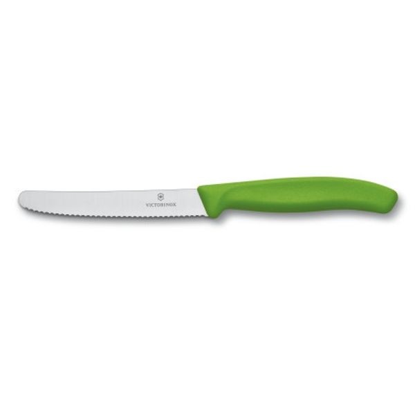 Victorinox Lot de 2 couteaux de table ou à tomate 10 cm Vert - SwissClassic