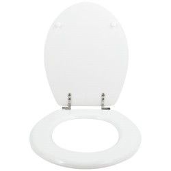 MSV Abattant wc mdf blanc charnière zinc - Image 2