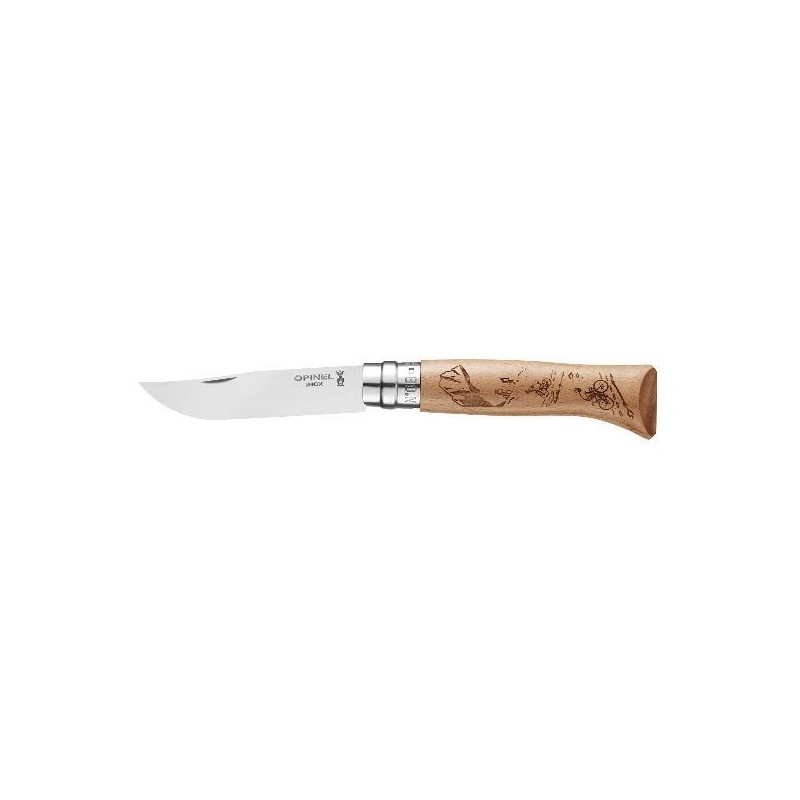 Opinel Couteau Vélo - Tradition N°8 Gravure Sport