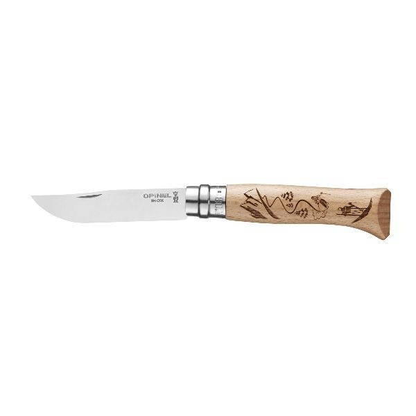 Opinel Couteau Ski - Tradition N°8 Gravure Sport