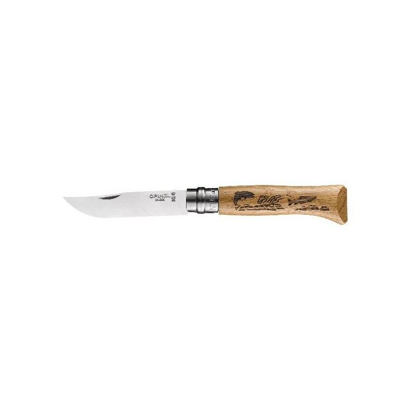 Opinel Couteau Poisson - Tradition N°8 Gravure Animalia