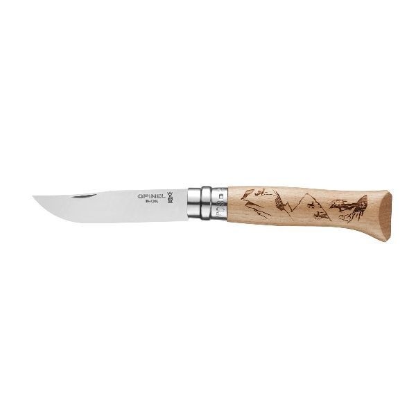 Opinel Couteau Randonnée - Tradition N°8 Gravure Sport