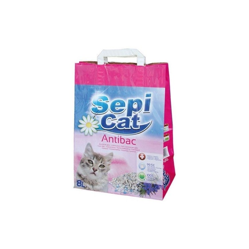 SEPICAT Litière chat sepicat parfumée + antibactérien 8l