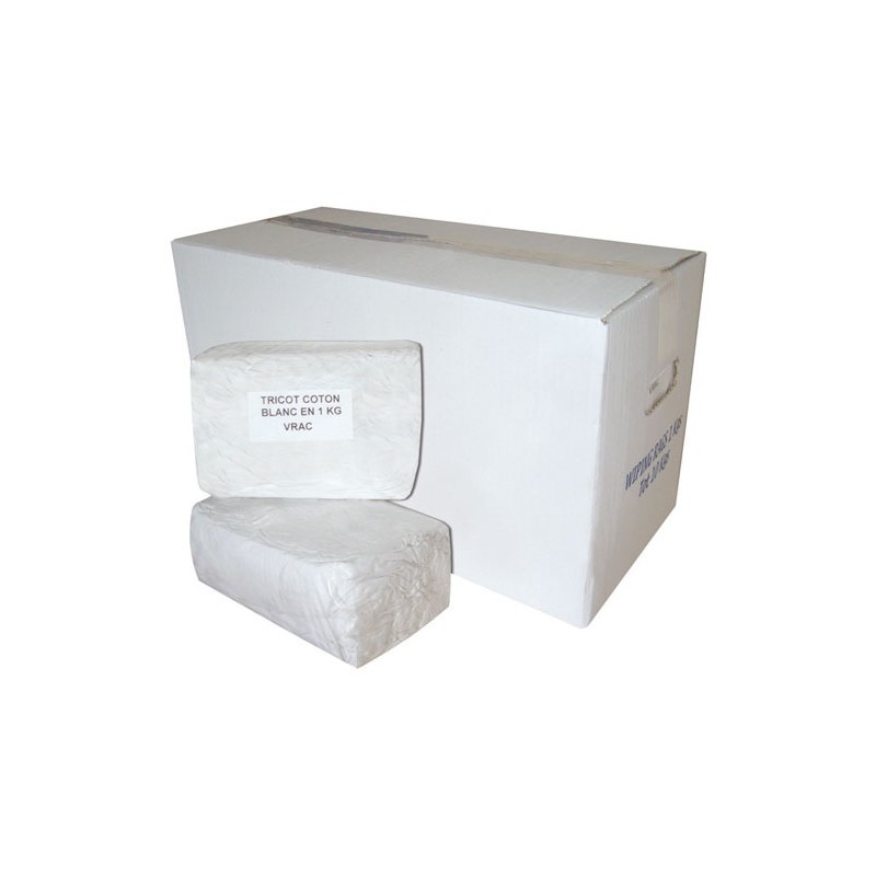 GLOBAL HYGIENE Chiffons coton blanc sac 1 kg