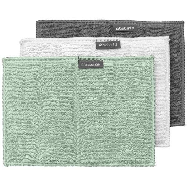 Brabantia Éponges microfibre 16x22cm lot de 3 assorties