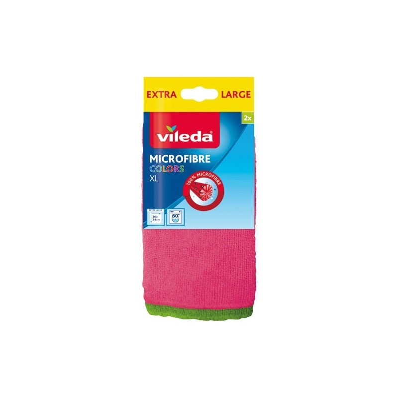 VILEDA Lavette microfibre - Colors - XL - lot de 2 - GSB