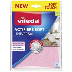 VILEDA Lavette - Actifibre Soft Universal - lot de 2 - coloris assortis - GSB - Image 3