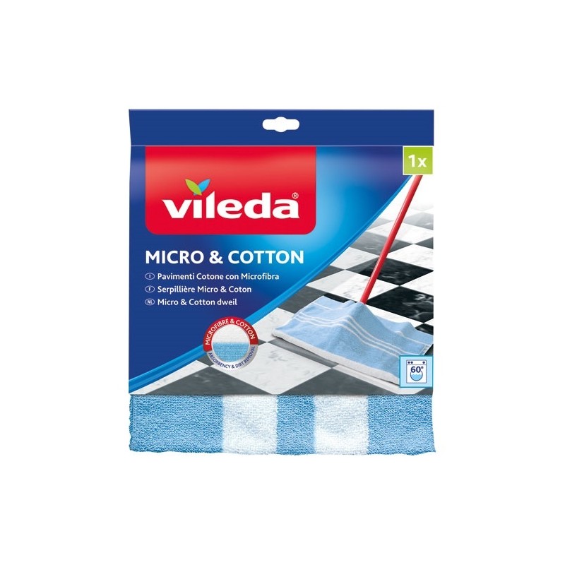 VILEDA Serpillière - Micro et Cotton - 50x50 cm - GSB