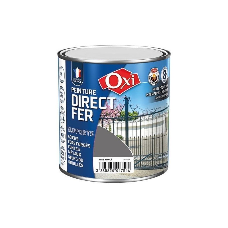 OXI Directe fer lisse gris foncé 0.5l