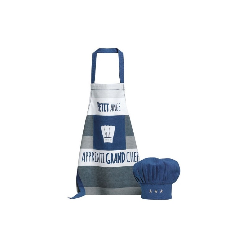 Winkler Set Tablier + Toque enfant Indigo - Petit Ange