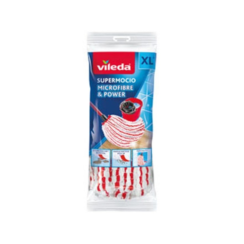 VILEDA Recharge balais espagnol - SuperMocio - microfibre et power - XL