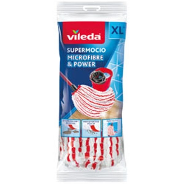 VILEDA Recharge balais espagnol - SuperMocio - microfibre et power - XL