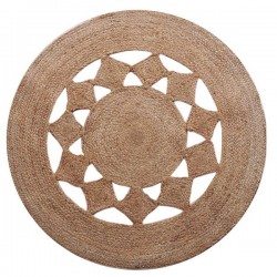 Tapis rond bohème ajouré en...