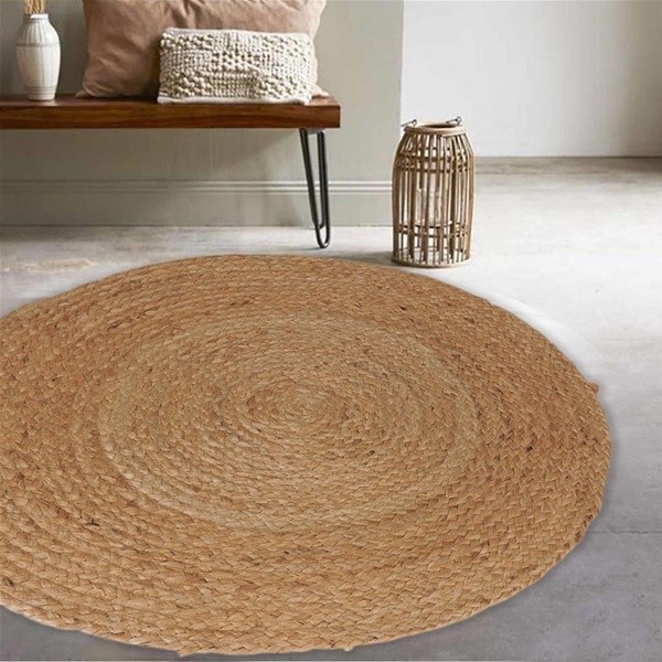 Dylrev Tapis rond en jute Naturel 120 cm