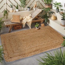 Tapis rectangulaire en jute...