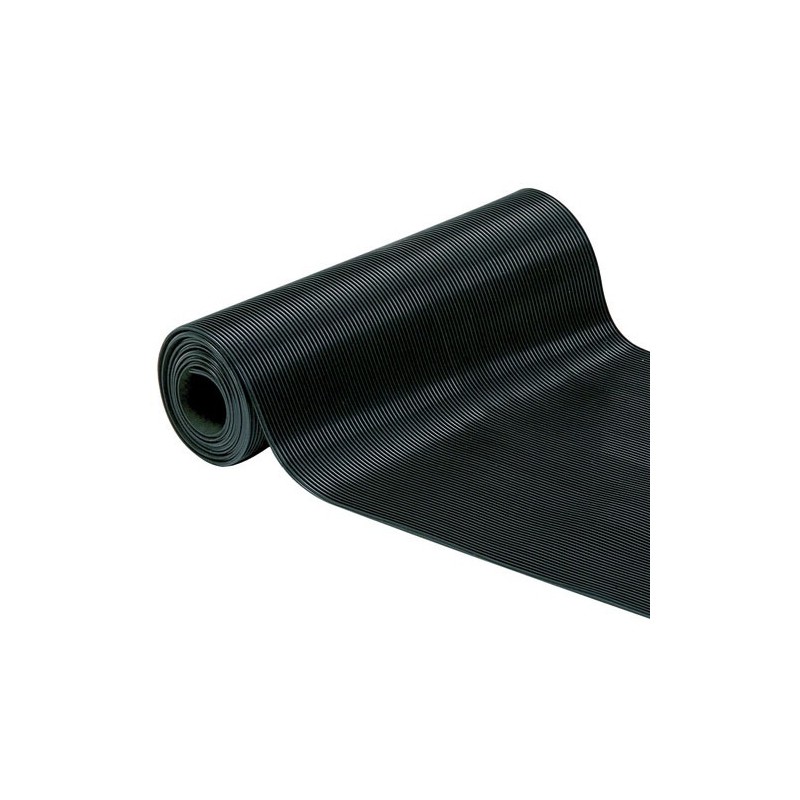 IDMAT TAPIS FINES STRIES NOIR EP3MM 1X10M