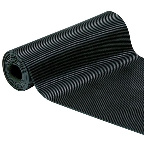 IDMAT TAPIS FINES STRIES NOIR EP3MM 1X10M