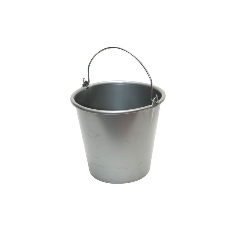 ALUMINIUM ET PLASTIQ Seau de ménage 10 L - Gris Silver