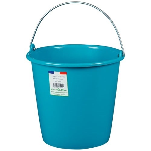 ALUMINIUM ET PLASTIQ Seau gradué 28 cm / 10 L Bleu Antique - Green Line
