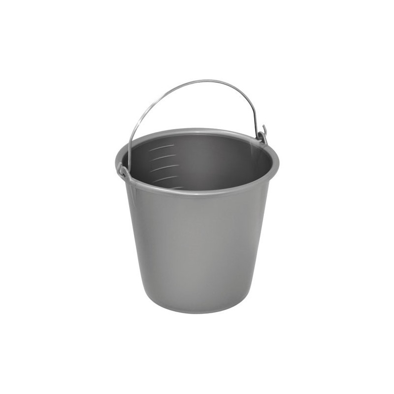 ALUMINIUM ET PLASTIQ Seau ménage 12l anse métal silver